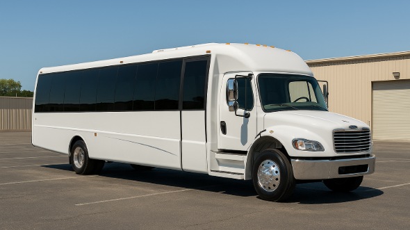 Exterior of Charter Bus Company Bloomington's 30 Passenger Minibus in Bloomington