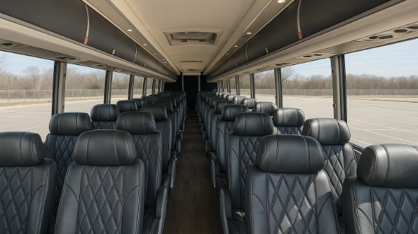 decatur 50 passenger charter bus inside