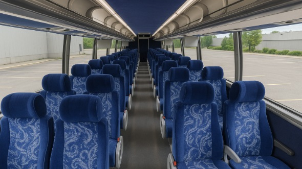 decatur 55 passenger charter bus inside