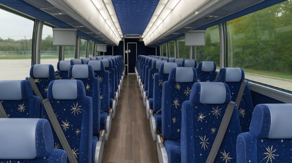 decatur 56 passenger charter bus inside